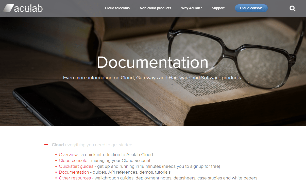 documentation page cloud